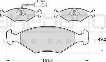 Akebono AN-4034WKE - Brake Pad Set, disc brake autospares.lv