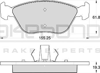 Akebono AN-4035WKE - Brake Pad Set, disc brake autospares.lv