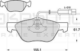 Akebono AN-4030WK - Brake Pad Set, disc brake autospares.lv