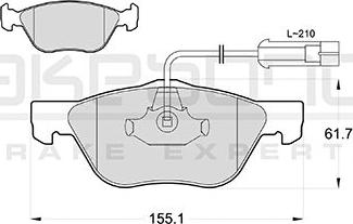 Akebono AN-4031WK - Brake Pad Set, disc brake autospares.lv