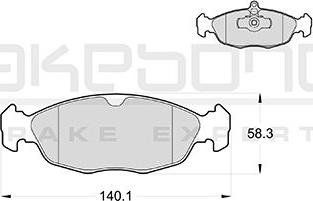 Akebono AN-4025KE - Brake Pad Set, disc brake autospares.lv