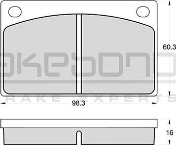 Akebono AN-4075KE - Brake Pad Set, disc brake autospares.lv