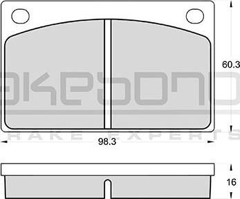 Akebono AN-4075K - Brake Pad Set, disc brake autospares.lv