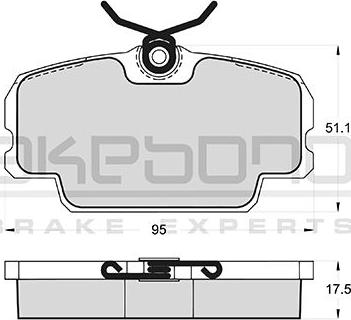 Akebono AN-4078KE - Brake Pad Set, disc brake autospares.lv