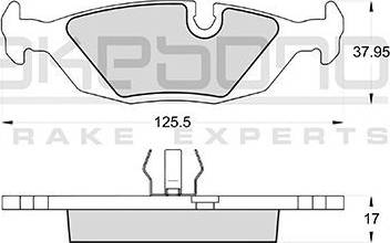 Akebono AN-4077K - Brake Pad Set, disc brake autospares.lv