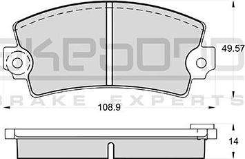 Akebono AN-4146WKE - Brake Pad Set, disc brake autospares.lv