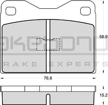 Akebono AN-4142KE - Brake Pad Set, disc brake autospares.lv