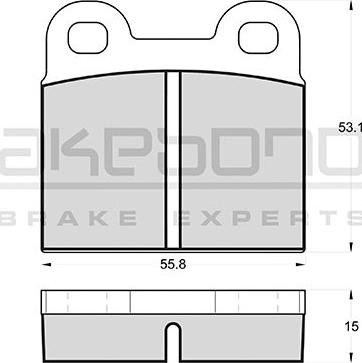 Akebono AN-4156KE - Brake Pad Set, disc brake autospares.lv