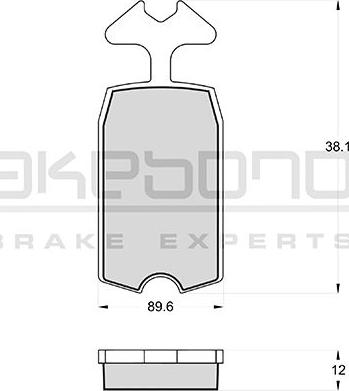 Akebono AN-4109KE - Brake Pad Set, disc brake autospares.lv