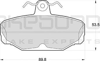 Akebono AN-4104K - Brake Pad Set, disc brake autospares.lv