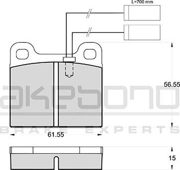 Akebono AN-4182WKE - Brake Pad Set, disc brake autospares.lv