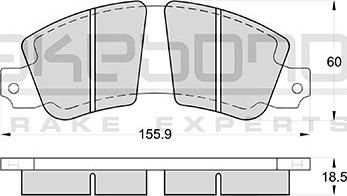 Akebono AN-4122WK - Brake Pad Set, disc brake autospares.lv