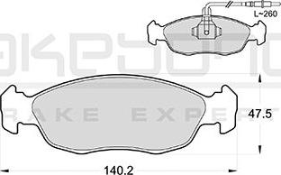 Akebono AN-4395WKE - Brake Pad Set, disc brake autospares.lv