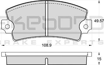 Akebono AN-4392K - Brake Pad Set, disc brake autospares.lv