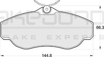 Akebono AN-4345K - Brake Pad Set, disc brake autospares.lv