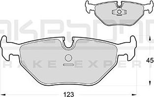 Akebono AN-4340K - Brake Pad Set, disc brake autospares.lv