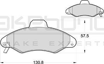 Akebono AN-4354WK - Brake Pad Set, disc brake autospares.lv