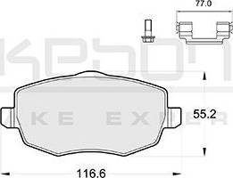 Akebono AN-4365K - Brake Pad Set, disc brake autospares.lv