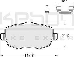 Akebono AN-4366K - Brake Pad Set, disc brake autospares.lv