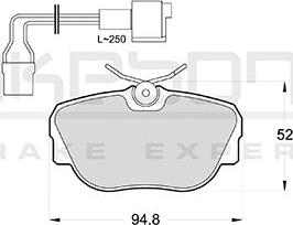 Akebono AN-4304WKE - Brake Pad Set, disc brake autospares.lv