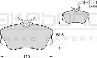 Akebono AN-4308WK - Brake Pad Set, disc brake autospares.lv