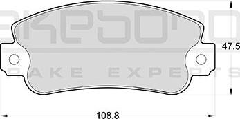 Akebono AN-4307KE - Brake Pad Set, disc brake autospares.lv