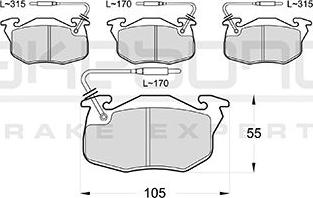 Akebono AN-4385WKE - Brake Pad Set, disc brake autospares.lv