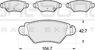 Akebono AN-4338WKE - Brake Pad Set, disc brake autospares.lv