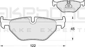 Akebono AN-4332K - Brake Pad Set, disc brake autospares.lv