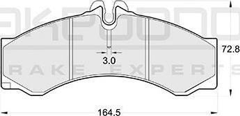 Akebono AN-4329KE - Brake Pad Set, disc brake autospares.lv