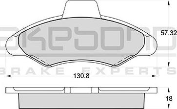 Akebono AN-4375KE - Brake Pad Set, disc brake autospares.lv