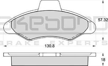 Akebono AN-4375K - Brake Pad Set, disc brake autospares.lv