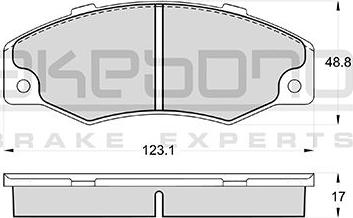 Akebono AN-4376WKE - Brake Pad Set, disc brake autospares.lv