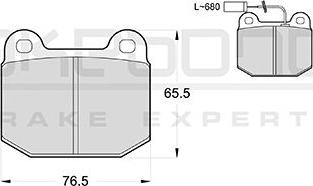 Akebono AN-4299KE - Brake Pad Set, disc brake autospares.lv