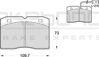 Akebono AN-4295WK - Brake Pad Set, disc brake autospares.lv