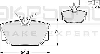 Akebono AN-4290WKE - Brake Pad Set, disc brake autospares.lv