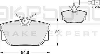 Akebono AN-4290WK - Brake Pad Set, disc brake autospares.lv
