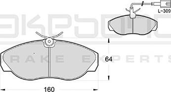 Akebono AN-4293WKE - Brake Pad Set, disc brake autospares.lv