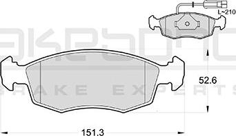 Akebono AN-4249WKE - Brake Pad Set, disc brake autospares.lv