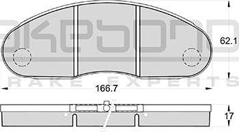 Akebono AN-4244WKE - Brake Pad Set, disc brake autospares.lv