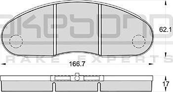 Akebono AN-4245KE - Brake Pad Set, disc brake autospares.lv