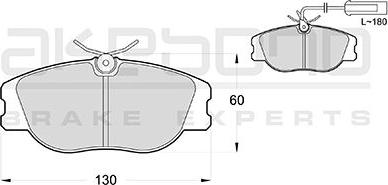 Akebono AN-4247WK - Brake Pad Set, disc brake autospares.lv