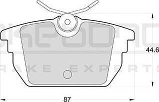 Akebono AN-4255K - Brake Pad Set, disc brake autospares.lv