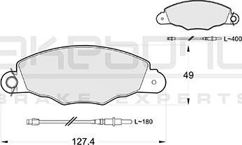 Akebono AN-4263WKE - Brake Pad Set, disc brake autospares.lv