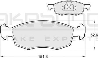 Akebono AN-4262KE - Brake Pad Set, disc brake autospares.lv