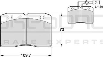 Akebono AN-4201WK - Brake Pad Set, disc brake autospares.lv