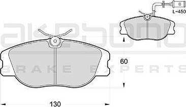 Akebono AN-4208WK - Brake Pad Set, disc brake autospares.lv