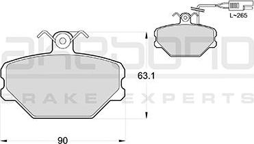 Akebono AN-4214WKE - Brake Pad Set, disc brake autospares.lv