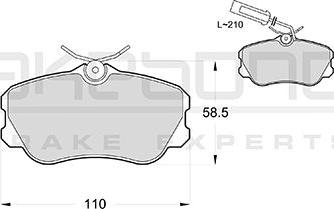 Akebono AN-4211WK - Brake Pad Set, disc brake autospares.lv