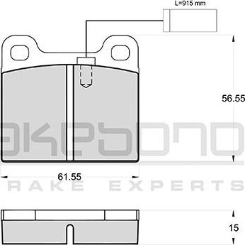 Akebono AN-4217WKE - Brake Pad Set, disc brake autospares.lv